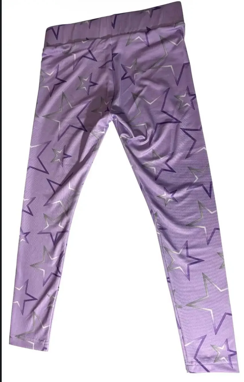 Converse Girls Lilac Mist Star Print All Star Leggings